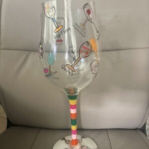 Lolita 16” wine glass, multi colored